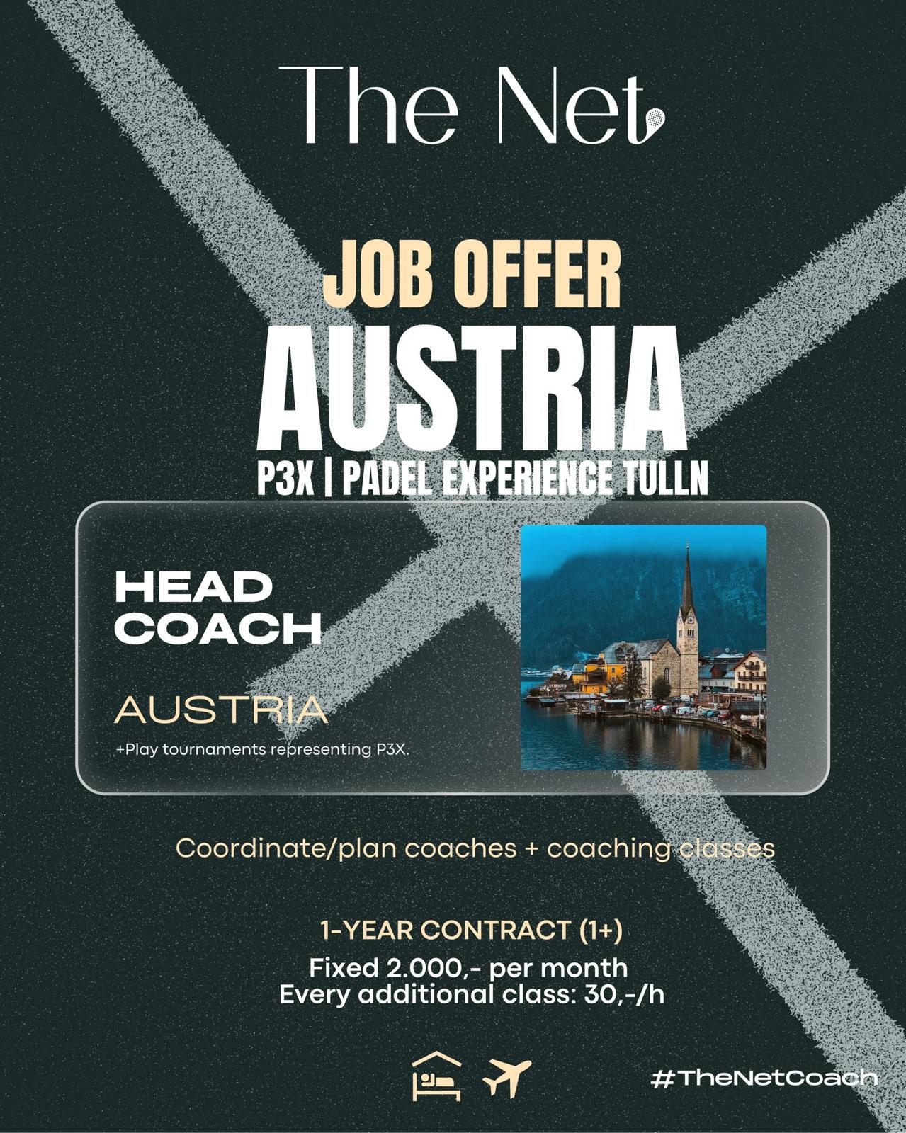 Job opportunity at P3X | PADEL 3XPERIENCE in Tuln an der Donau, Austria