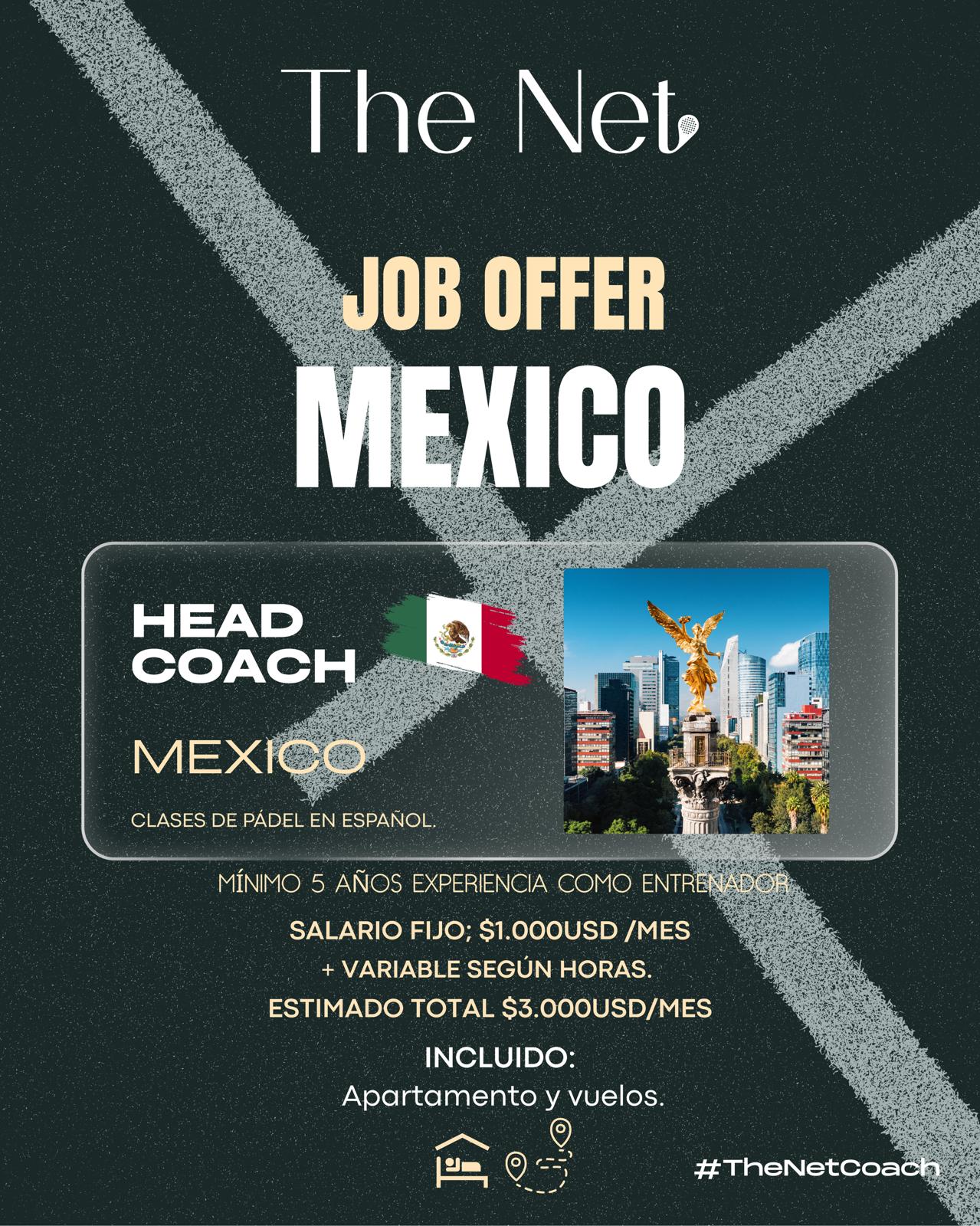 Job opportunity at SPORTIKA PADEL CENTER in Estado de México, Mexico