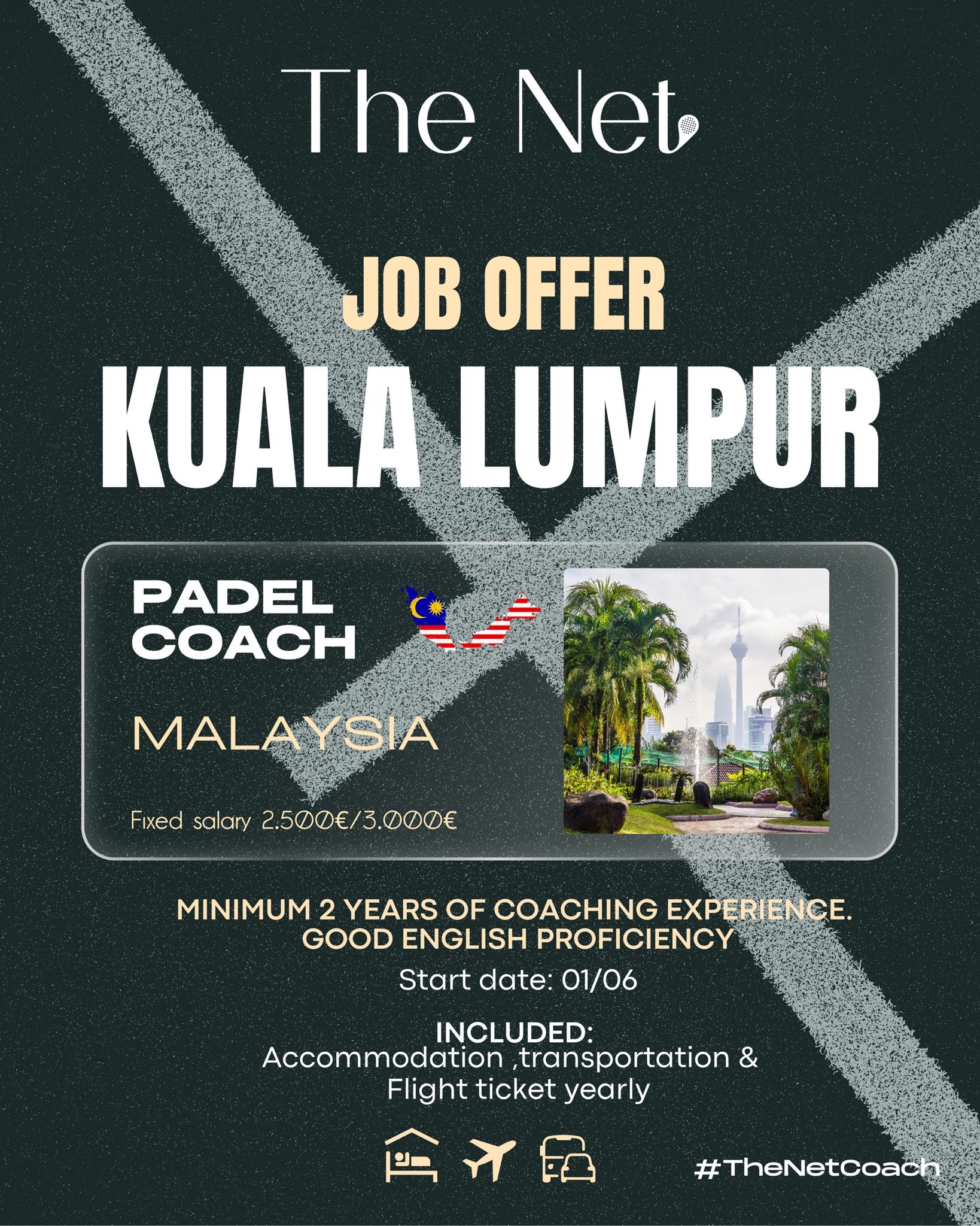 Job opportunity at Pop Padel Bamboo Hills in Kuala Lumpur, Malaysia