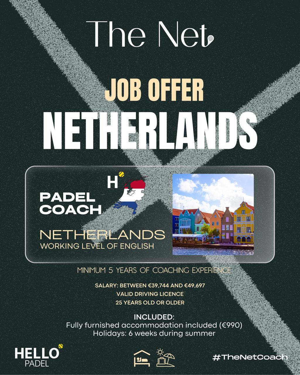 Job opportunity at HELLO Padel Holland in Rijswijk, Netherlands