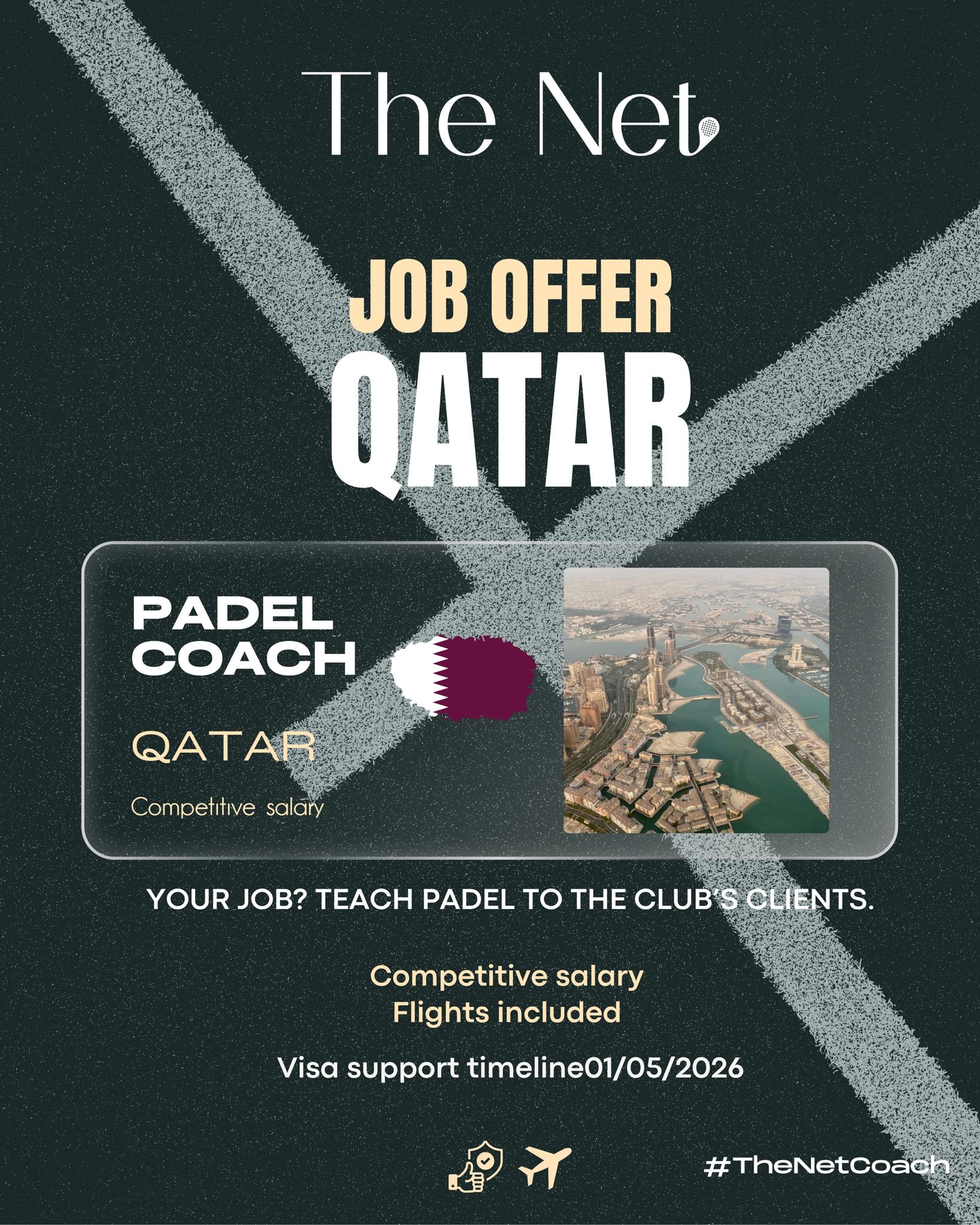 Job opportunity at La Pelota Padel Club in Doha, Qatar